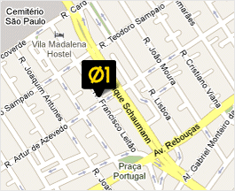 Mapa de localização da 01 Digital